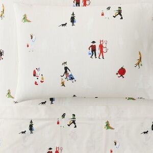 West‎ Elm Trick or Treat Glow-in-the-Dark Sheet Set Size Twin